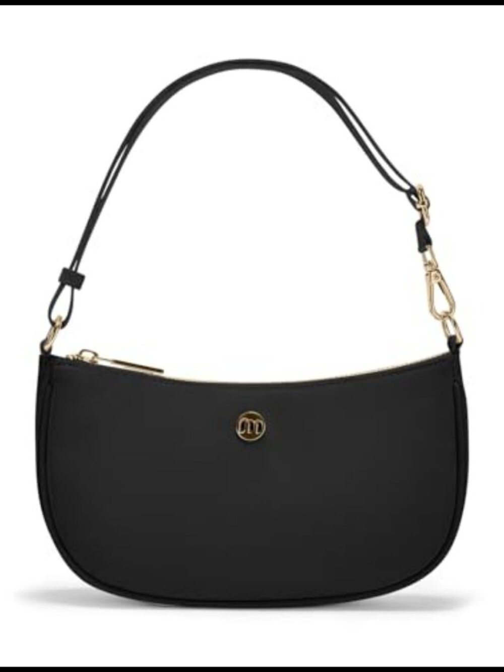 Nylon Crescent Shoulder Bag Mini Clutch Purse Adjustable Strap